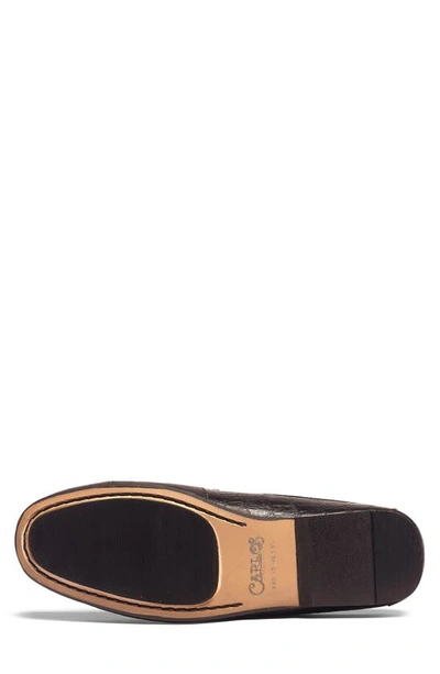 Carlos Santana Cronos Alli Croc Embossed Mule In Black