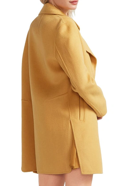 Shop Belle & Bloom Oversize Wool Blend Coat In Antique Gold