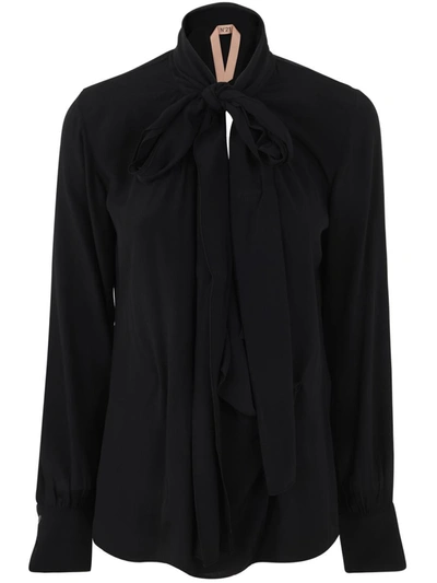 Shop N°21 Shirt With Scarf Clothing In Black