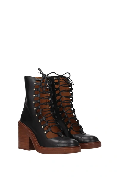 Shop Chloé Ankle Boots May Leather Black