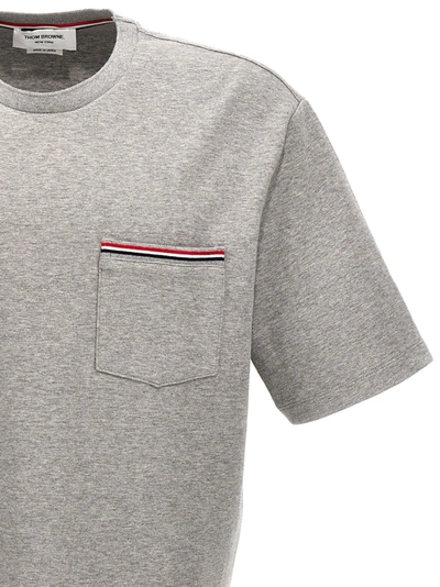 Shop Thom Browne Pocket T-shirt Gray