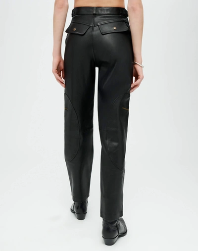 Shop Re/done Leather Racer Taper Pant In 24