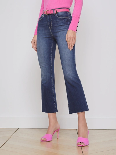 L Agence Kendra Crop Flare Jean In Columbia In Columbia