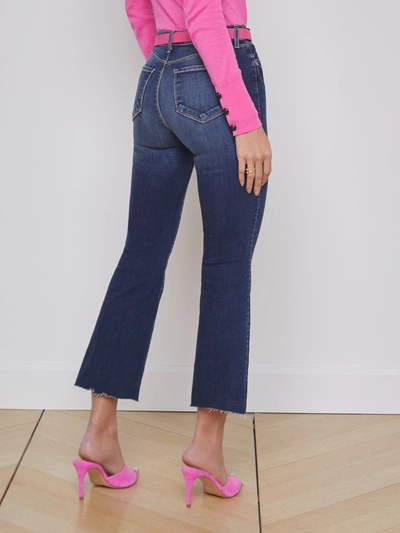 L Agence Kendra Crop Flare Jean In Columbia In Columbia