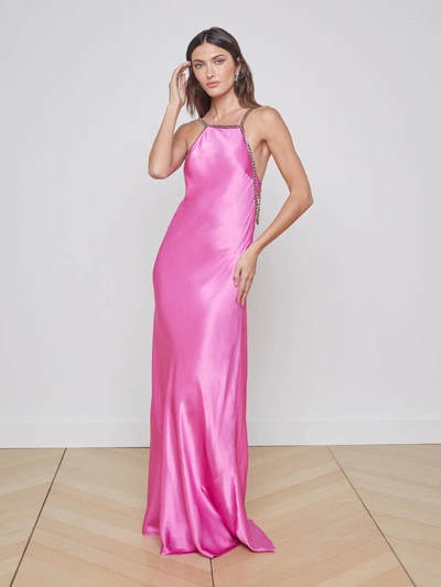 Shop L Agence Majesty Dress In Magenta Pink