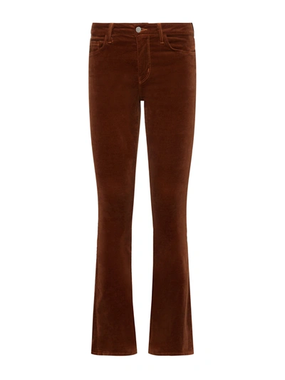 Shop L Agence Stevie Velvet Jean In Fawn