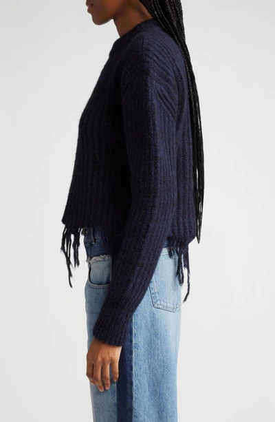 Shop Stella Mccartney Tweedy Alpaca Blend Crop Sweater In Black Multi
