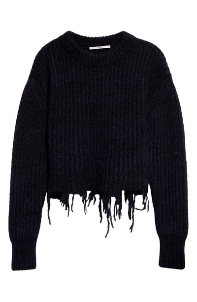 Shop Stella Mccartney Tweedy Alpaca Blend Crop Sweater In Black Multi