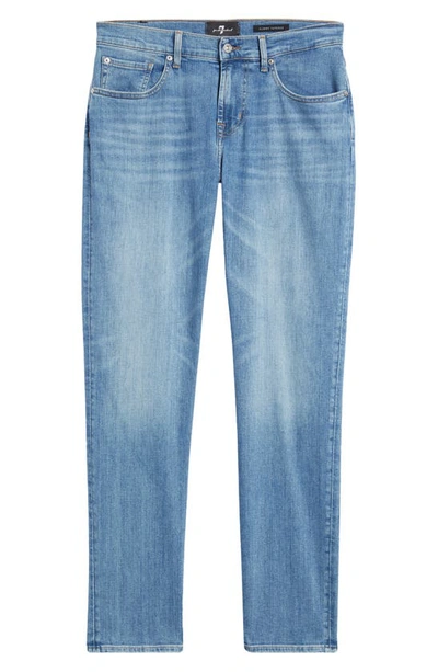 7 For All Mankind Slimmy Tapered Stretch Cotton Jeans In Puzzle