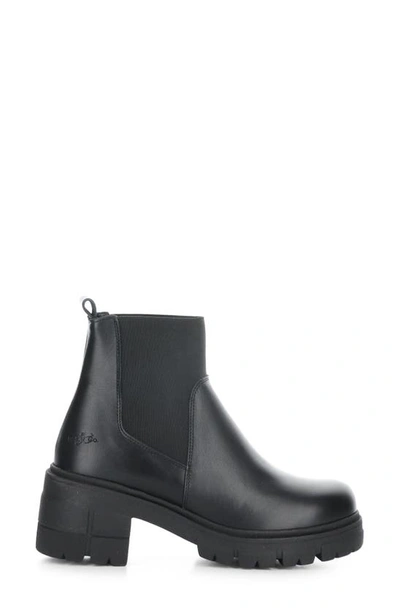 Shop Bos. & Co. Bianc Lug Sole Chelsea Boot In Black Feel/ Elastic
