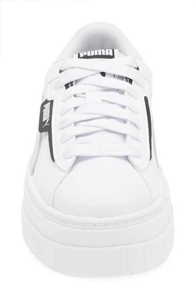 Shop Puma Mayze Crashed Platform Sneaker In  White- Black