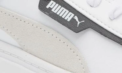 Puma Mayze Crashed Platform Sneaker In  White- Black