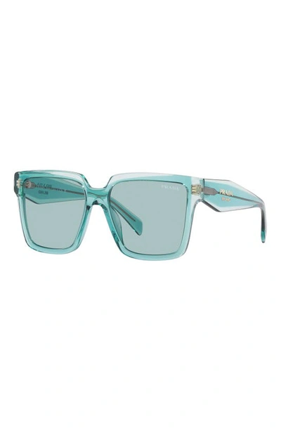 Shop Prada 56mm Square Sunglasses In Blue