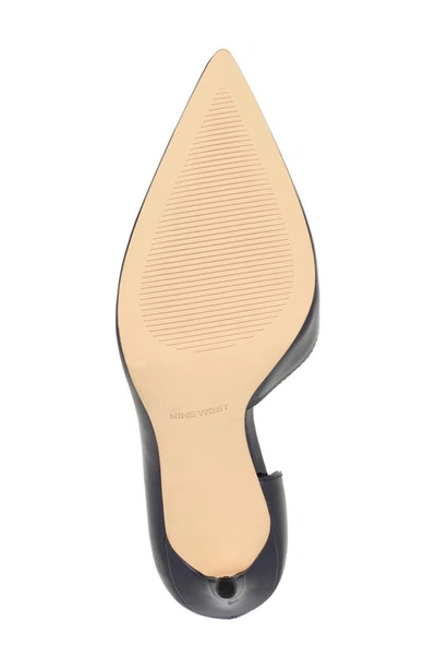 Nine West Folowe Half D'orsay Pointed Toe Pump In Dark Blue