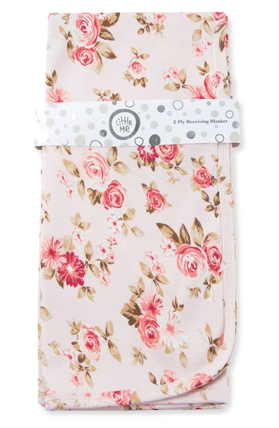 Shop Little Me Tea Roses Blanket In Pink