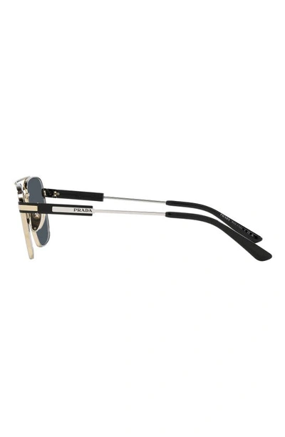 Prada Men's Double-bridge Square Polarized Sunglasses In Pale Gold