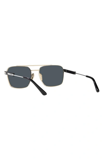 Prada Men's Double-bridge Square Polarized Sunglasses In Pale Gold