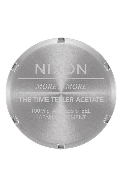 Nixon The Time Teller Acetate Bracelet Watch, 40mm In Pink Tortoise / Pearl