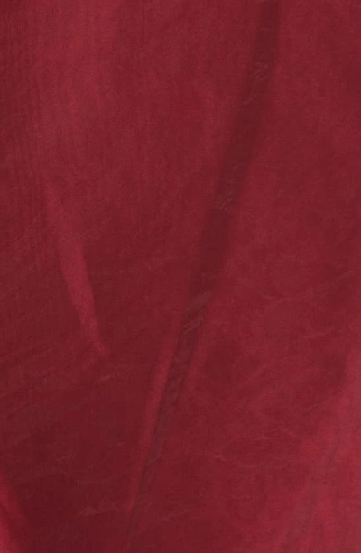 Shop Aje Edith Asymmetric Long Sleeve Top In Garnet Red