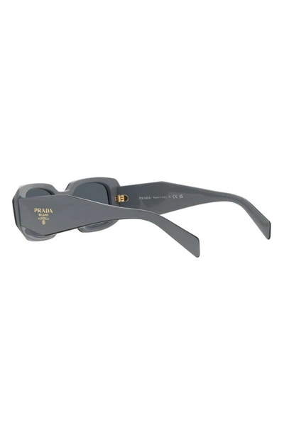 Shop Prada Runway 49mm Rectangular Sunglasses In Dark Grey