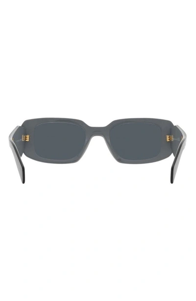 Shop Prada Runway 49mm Rectangular Sunglasses In Dark Grey