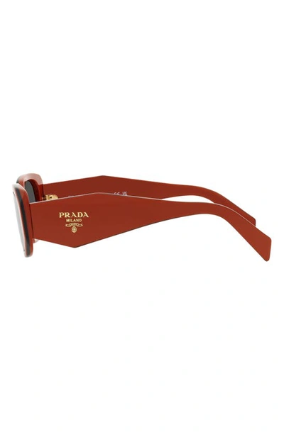 Shop Prada Runway 49mm Rectangular Sunglasses In Orange