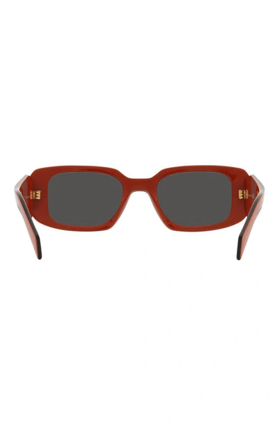 Shop Prada Runway 49mm Rectangular Sunglasses In Orange