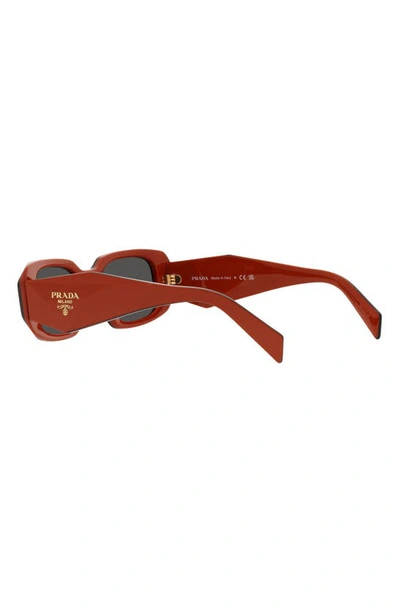 Shop Prada Runway 49mm Rectangular Sunglasses In Orange