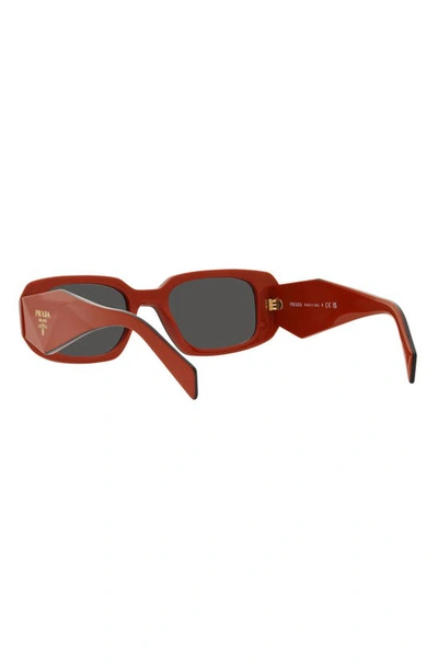 Shop Prada Runway 49mm Rectangular Sunglasses In Orange