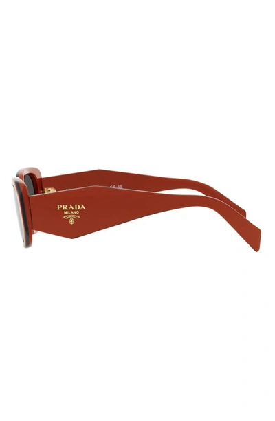 Shop Prada Runway 49mm Rectangular Sunglasses In Orange