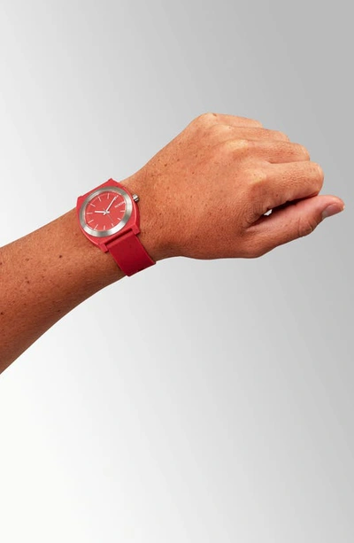 Nixon Time Teller Opp Silicone Strap Watch, 39.5mm In Red