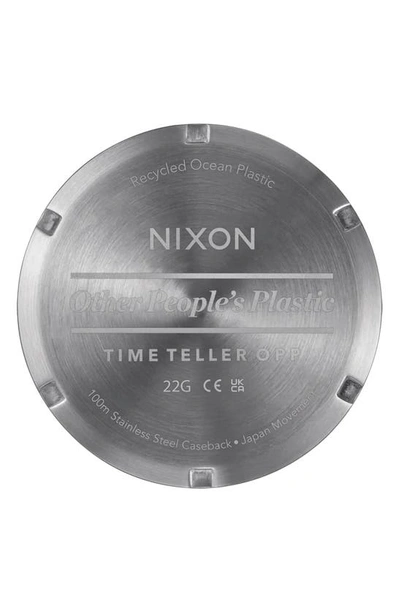 Shop Nixon Time Teller Opp Silicone Strap Watch, 39.5mm In Red