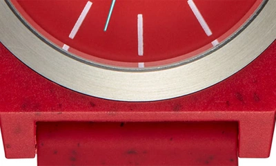 Nixon Time Teller Opp Silicone Strap Watch, 39.5mm In Red