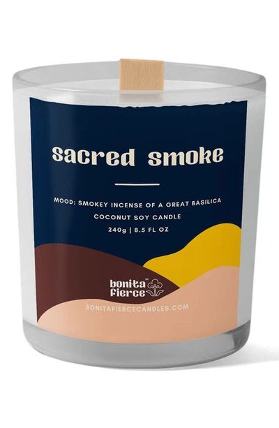 Shop Bonita Fierce Sacred Smoke Candle, One Size oz In Blue/ White Multi