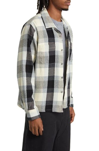 Shop Obey Bruce Plaid Button-up Overshirt In Unbleached Multi