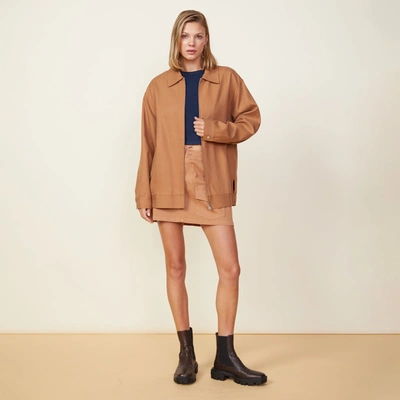 MONROW CANVAS OVERSIZED MOTO JACKET 