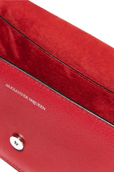 Shop Alexander Mcqueen Insignia Textured-leather Satchel