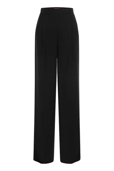 Shop Max Mara Studio Pallida - Wide Trousers With Pence In Black
