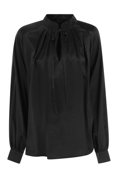 Shop Max Mara Tamigi - Silk Blouse In Black