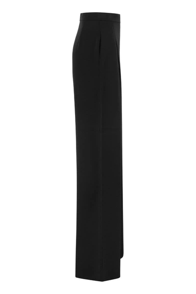 Shop Max Mara Studio Pallida - Wide Trousers With Pence In Black
