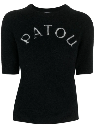 Shop Patou Sweater With Logo In Black