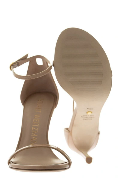 Shop Stuart Weitzman Nudistsong - Leather Sandals In Nude