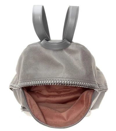 Shop Stella Mccartney Falabella Shaggy Deer Small Backpack In Light Grey
