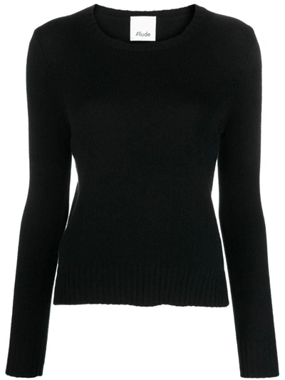 Shop Allude Fine Knit Cashmere Sweater In Black