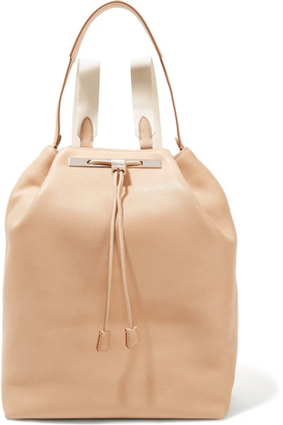 The Row Backpack 11 Leather Bag In Beige