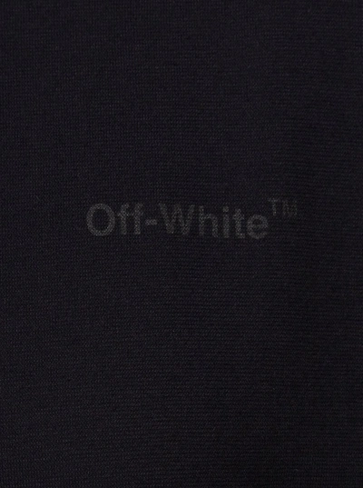 Shop Off-white Black Crewneck T-shirt With Tonal Logo And Diag Print In Cotton Woman