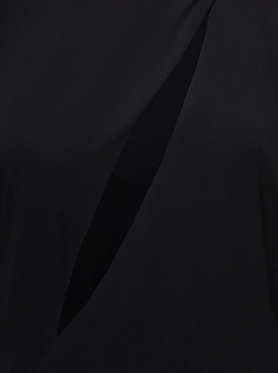 Versace Black Fitted Minidress With Cut-out Detail In Viscose Woman In Black