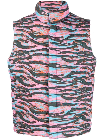 Shop Erl Waistcoat With All-over Print In Pink
