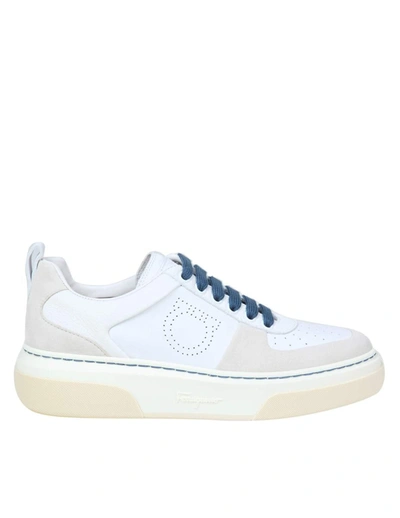 Shop Ferragamo Sneakers In Soft Calf Leather In White