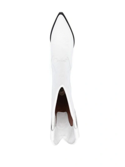 Sonora Santa Fe Leather Western Boots In White